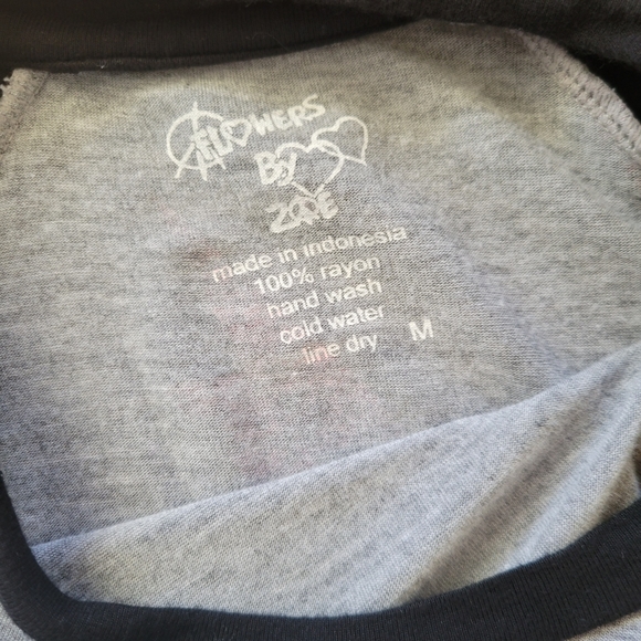 Flowers by Zoe (FBZ) Girls Grey /Black Dress with Multicolored Design size 7-8 - Picture 7 of 7